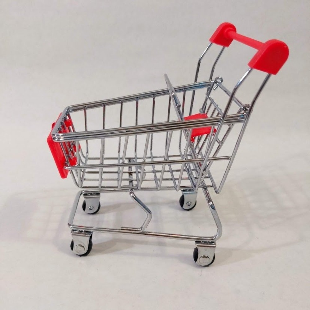 Replica Target Mini Shopping Cart Desk Top Toy Barbie Dolls Size Bulseye Logo - Picture 3 of 11